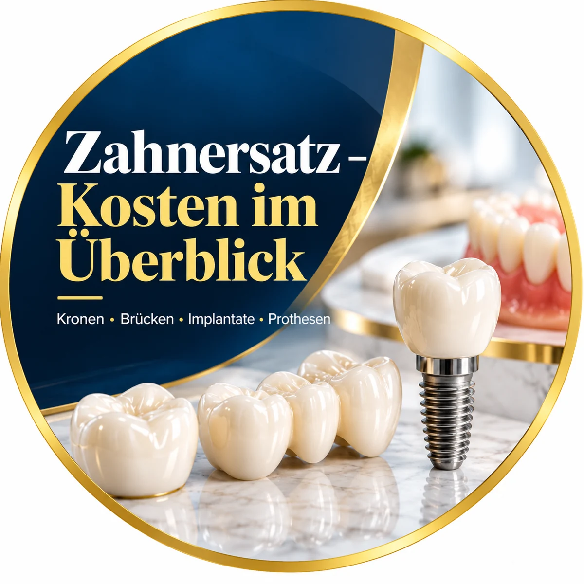 Zahnersatz Kosten im Überblick – Kronen, Brücken, Implantate und Prothesen